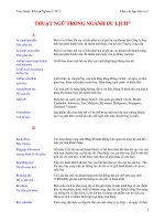 Thuật ngữ trong ngành du lịc h