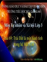 trai đất là một hành tinhtrong hệ mặt trời