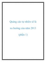 Quảng cáo tự nhiên sẽ là xu hướng của năm 2013 (phần 1) 