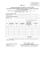 BẢNG KÊ SỐ THUẾ GIÁ TRỊ GIA TĂNG ĐÃ NỘP  CỦA DOANH THU KINH DOANH XÂY DỰNG, LẮP ĐẶT, BÁN HÀNG VÃNG LAI NGOẠI TỈNH