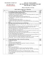 Đáp án thi ĐH 006 - Tư liệu địa lí phổ thông