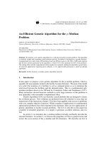 An efficient genetic algorithm for the p median 