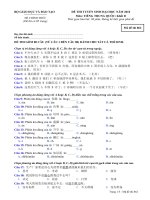 ĐỀ THI TUYỂN SINH ĐẠI HỌC NĂM 2010 Môn: TIẾNG TRUNG QUỐC; Khối D mã đề 826 