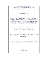 Nghiên cứu ảnh hưởng của một số thông số tới quá trình sấy bã mía làm thức ăn cho đại gia súc trên máy sấy kiểu trống quay ba vòng tuần hoàn năng xuất 2 tấnh 