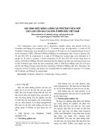 Xác định mức năng l-ợng và protein thích hợp cho lợn con sau cai sữa ở miền Bắc Việt Nam