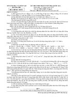 ĐỀ THI CHỌN ĐỘI TUYỂN HỌC SINH GIỎI QUỐC GIA MÔN HÓA HỌC năm 2012