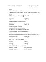 ĐỀ KIỂM TRA HỌC KÌ II MÔN ÂM NHẠC, LỚP 6