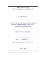 [Luận văn]giải quyết những vấn đề về quyền sử dụng đất cho phát triển kinh tế trang trại trên địa bàn huyện tiên lữ   tỉnh hưng yên 