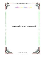 Chuyên đề cực trị trong đại số 