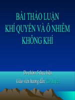 Bài thảo luận  khí quyển và ô nhiễm không khí 