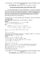 GIẢI ĐỀ THI ĐẠI HỌC KHỐI A BẰNG KIẾN THỨC LỚP 8