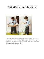 Phát triển cảm xúc cho con trẻ 