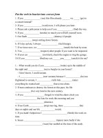 Exercise on Conditional sentences