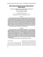 PHÂN TíCH TíNH ĐA HìNH ADN CủA 8 CặP LAI NHị NGUYÊN TằM DÂU F1 BằNG CHỉ THị RAPD