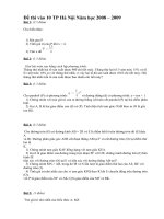 Đề thi vào 10 TP Hà Nội Năm học 2008