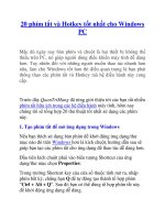 20 phím tắt và hotkey tốt nhất cho windows PC 