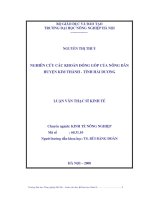 [Luận văn]nghiên cứu các khoản đóng góp của nông dân huyện kim thành   tỉnh hải dương 