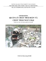 T Ậ P BÀI GIẢNG QUẢN LÝ CHẤT THẢI RẮN VÀ CHẤT THẢI NGUY HẠI