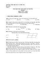 THI CHỌN HSG TOÁN - LỚP 4