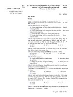 Đề thi môn Vật Lý TN-THPT 2009 -m975