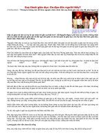 NGUYÊN NHÂN SUY THOÁI GIÁO DỤC ???