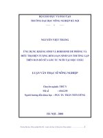 [Luận văn]ứng dụng kháng sinh và hormone để phòng và điều trị hiện tượng rối loạn sinh sản thường gặp trên đàn bò sữa gốc úc nuôi tại mộc châu 