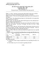 ĐỀ HSG địa 9 HUYỆN NAM ĐÔNG (2008 2009) 