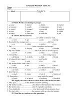 Tiếng anh 7-Bài số 4