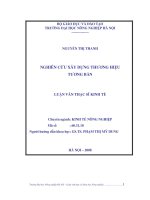 Luận văn nghiên cứu xây dựng thương hiệu tương bần 