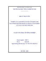 Nghiên cứu lịch dùng vacxin cúm h5n1 cho ngan pháp thương phẩm tại trung tâm nghiên cứu gia cầm thuỵ phương 