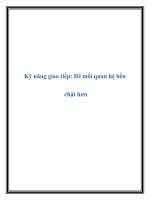 Kỹ năng giao tiếp để mối quan hệ bền chặt hơn 