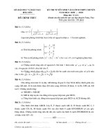 ĐỀ THI CHUYÊN TOÁN HƯNG YÊN 2009