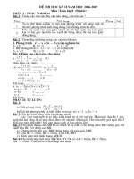 Đề kiểm tra HKII Toán 8