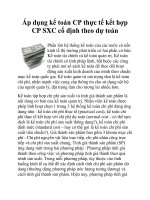 Áp dụng kế toán CP thực tế kết hợp CP SXC cố định theo dự toán 