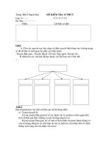 Kiểm tra 15 phút văn