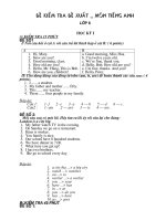 Bộ đề kiểm tra TA THCS