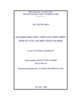 [Luận văn]giải pháp khai thác tiềm năng phát triển kinh tế vùng ven biển tỉnh nam định 