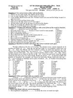 Đề thi HSG tỉnh Lớp 9 tiếng Anh (2003-2004)