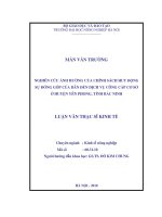Nghiên cứu ảnh hưởng của chính sách huy động sự đóng góp của người dân đến dịch vụ công cấp cơ sở ở huyện yên phong tỉnh bắc ninh 