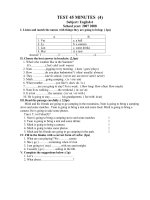 Định kỳ English 6 + đáp án số 4 new