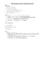 Bài tập phương trình , bất phương trình