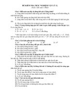 Đề ôn tập VL 11(Quang học)