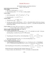 ĐỀ THI THỬ ĐẠI HỌC MÔN TOÁN ĐỀ SỐ 184