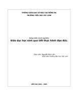Giáo dục học sinh qua tiết thực hành đạo đức