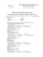 BIÊN BẢN KIỂM PHIẾU BIỂU QUYẾT