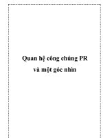Quan hệ công chúng PR và một góc nhìn 