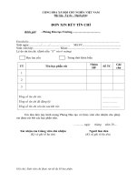 ĐƠN XIN RÚT TÍN CHỈ