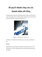 Bí quyết thành công của các doanh nhân nổi tiếng 
