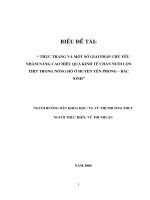 Thực trạng và giải pháp chủ yếu nhằm nâng cao hiệu quả kinh tế chăn nuôi lợn thịt trong nông hộ ở huyện yên phong bắc ninh 