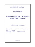 Nghiên cứu mòn hợp kim bimêtan 67ni18cr5si4b + thép c45 